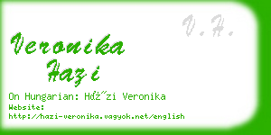 veronika hazi business card